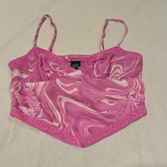 wild fable Tops - wild fable bustier bandana tank top pink marble polyester y2k tank top size xs